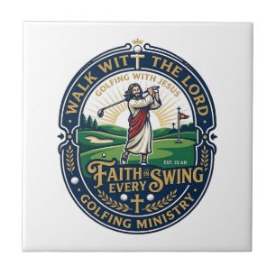 Jesus Golf Shirt Faith Based Design_1 Tile