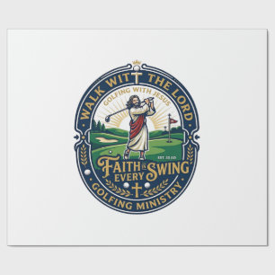 Jesus Golf Shirt Faith Based Design_1 Wrapping Paper