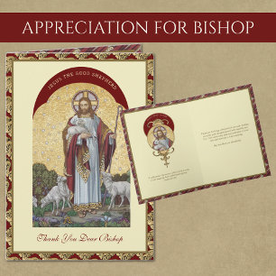 Jesus Good Shepherd Bishop Priest Encouragement Card