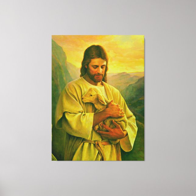 Jesus Good Shepherd Canvas Print (Front)