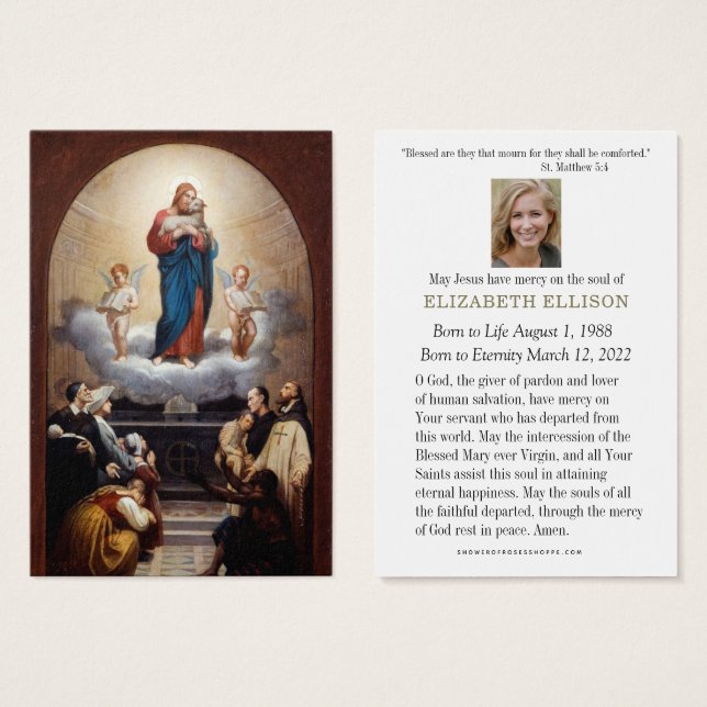 Jesus Good Shepherd Catholic Funeral Prayer  (Front & Back)