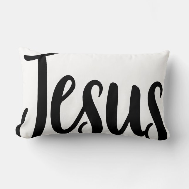 Jesus Gospel Graphics Aesthetic Christian Quotes Lumbar Cushion (Front)