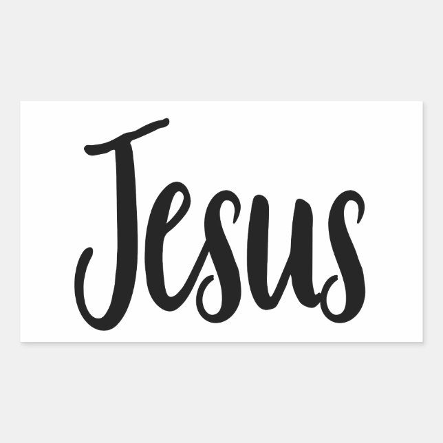 Jesus Gospel Graphics Aesthetic Christian Quotes Rectangular Sticker (Front)