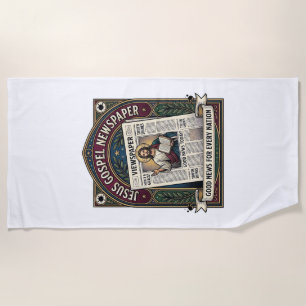 Jesus Gospel Newspaper Jesus Newspaper Christian F Beach Towel
