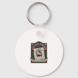 Jesus Gospel Newspaper Jesus Newspaper Christian F Key Ring