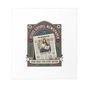 Jesus Gospel Newspaper Jesus Newspaper Christian F Notepad