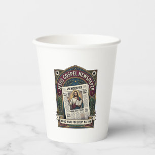 Jesus Gospel Newspaper Jesus Newspaper Christian F Paper Cups