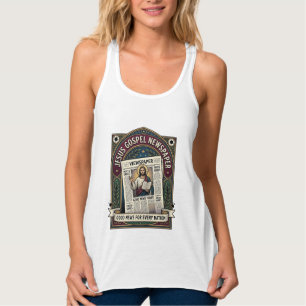 Jesus Gospel Newspaper Jesus Newspaper Christian F Singlet
