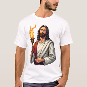 Jesus Gospel Torch Vintage Engraving Tee 2