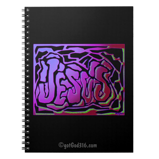 Jesus gotGod316.com Spiral Notebook (Front)
