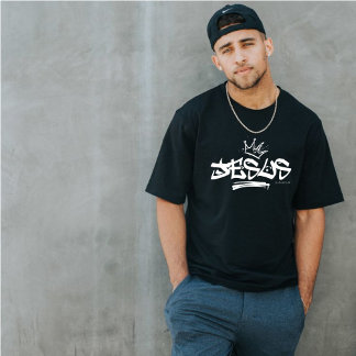 Jesus graffiti crown bible verse christian T-Shirt