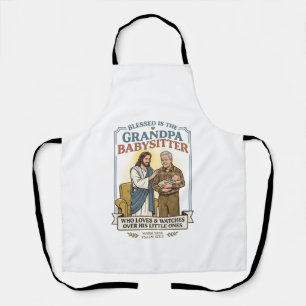 Jesus Grandparents Babysitting Humour Shirt Faith  Apron