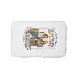 Jesus Grandparents Babysitting Humour Shirt Faith Bath Mat
