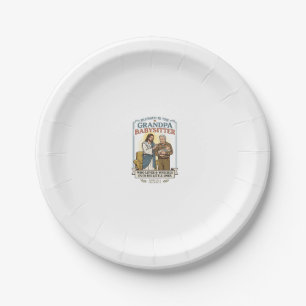 Jesus Grandparents Babysitting Humour Shirt Faith  Paper Plate