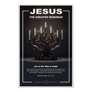 Jesus - Greater Menorah Poster