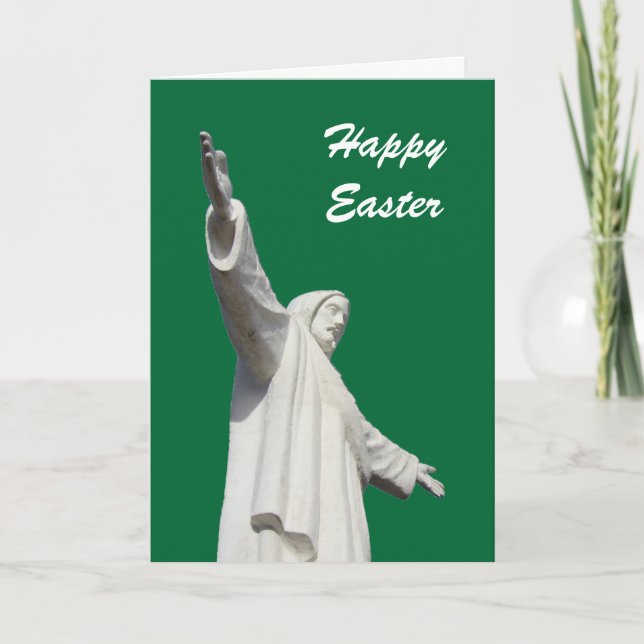 jesus green easter holiday card (Front)