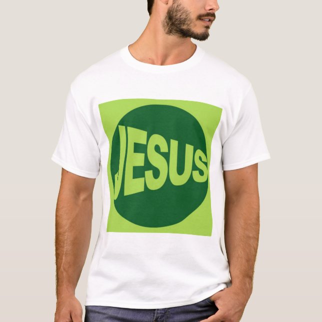 Jesus - Green Style T-Shirt (Front)
