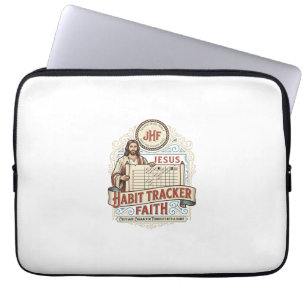 Jesus Habit Tracker Faith Jesus Habit Tracker Chri Laptop Sleeve
