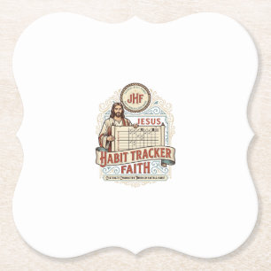 Jesus Habit Tracker Faith Jesus Habit Tracker Chri Paper Coaster