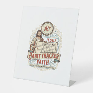 Jesus Habit Tracker Faith Jesus Habit Tracker Chri Pedestal Sign