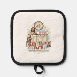 Jesus Habit Tracker Faith Jesus Habit Tracker Chri Pot Holder