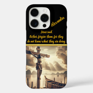 Jesus Hanging on Cross Above A Lake iPhone 16 Pro Case