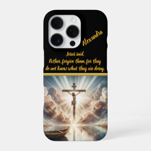 Jesus Hanging Over Still Reflective Waters iPhone 16 Pro Case