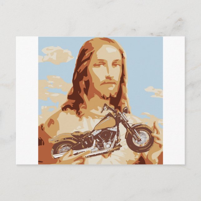 Jesus Harley Love Postcard (Front)