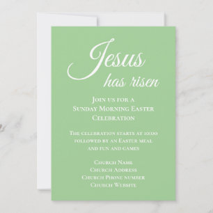 Jesus Has Risen Christian Easter Sunday Church Invitation