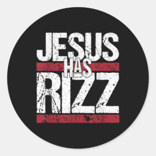 Jesus Has Rizz Simple Christian Faith Believer God Classic Round Sticker