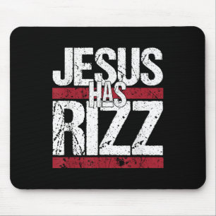 Jesus Has Rizz Simple Christian Faith Believer God Mouse Pad