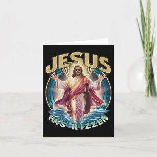 Jesus Has Rizzen Easter Sunday Wear Design Funny F Card