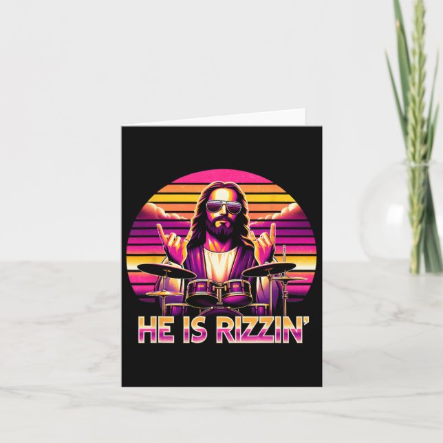 Jesus Has Rizzen He Is Rizzin' Funny Christian Nd  Card (Front)