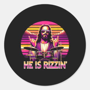Jesus Has Rizzen He Is Rizzin' Funny Christian Nd Classic Round Sticker