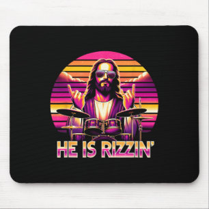 Jesus Has Rizzen He Is Rizzin' Funny Christian Nd Mouse Pad