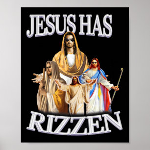 Jesus Has Rizzen Jesus Christ Religious Easter Poster