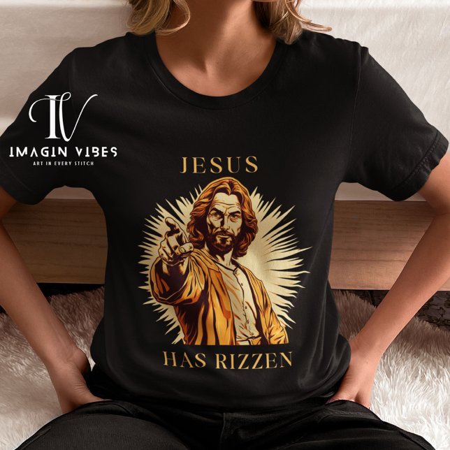 Jesus Has Rizzen Shirt - Pointing Out Jesus T-Shir (Elevate your religious attire with our Jesus Has Risen shirt. This pointing out Jesus t-shirt is per)