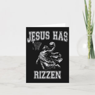 Jesus Has Rizzen Vintage 90s Funny Jesus Playing B Card