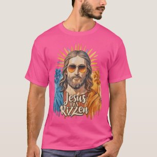 Jesus Has Rizzen Vintage Watercolor Design For Men T-Shirt