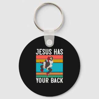 Jesus Has Your Back Brazilian Jiu Jitsu Gift Chris Key Ring