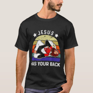 Jesus Has Your Back Jiu Jitsu Grappling vs Devil T-Shirt