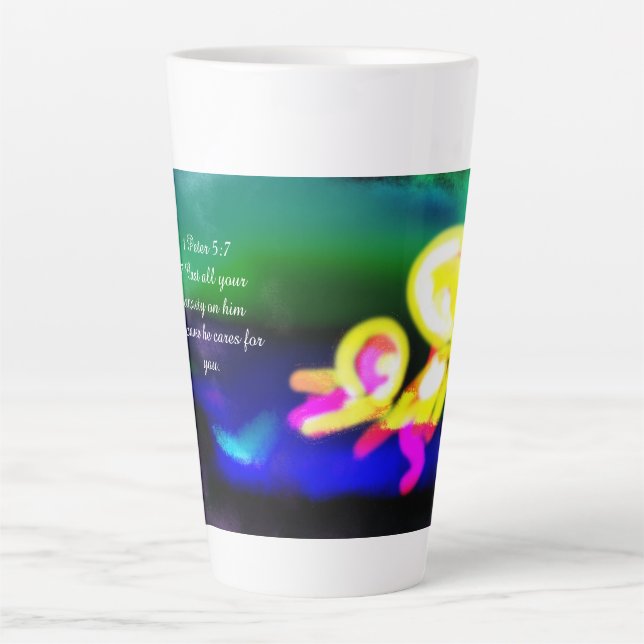 jesus have worry  latte mug (Front)