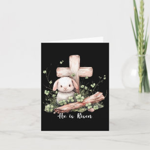 Jesus He Is Risen Cross Lamb Thorn Crown Easter Card