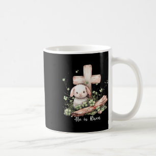 Jesus He Is Risen Cross Lamb Thorn Crown Easter  Coffee Mug