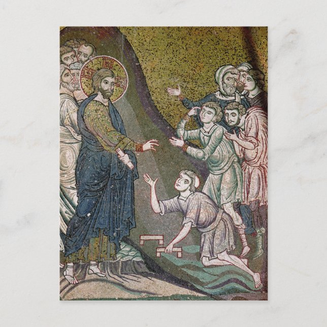 Jesus Healing the Crippled and the Blind Postcard (Front)