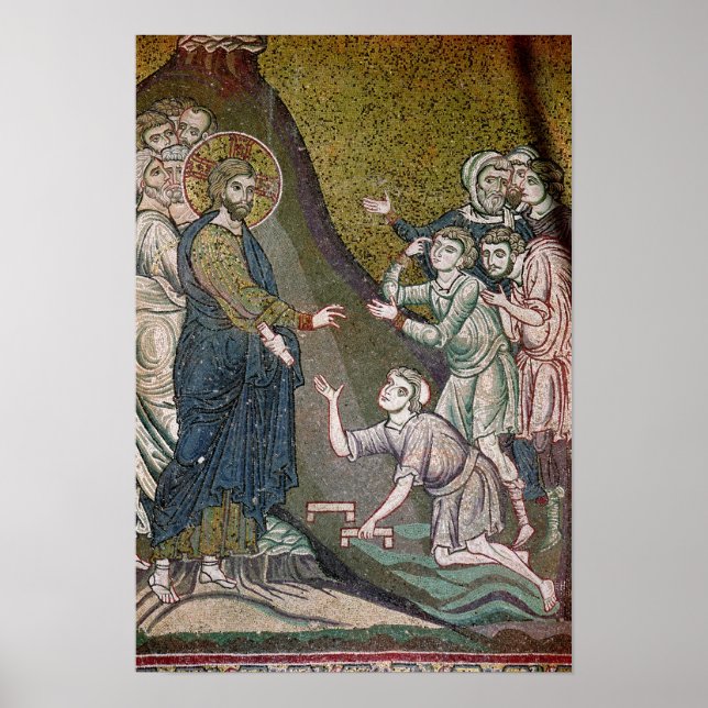 Jesus Healing the Crippled and the Blind Poster (Front)