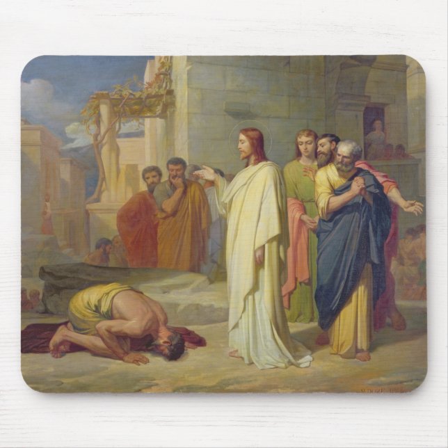 Jesus Healing the Leper, 1864 Mouse Pad (Front)