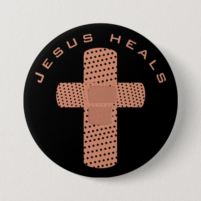 Jesus Heals 7.5 Cm Round Badge (Front)