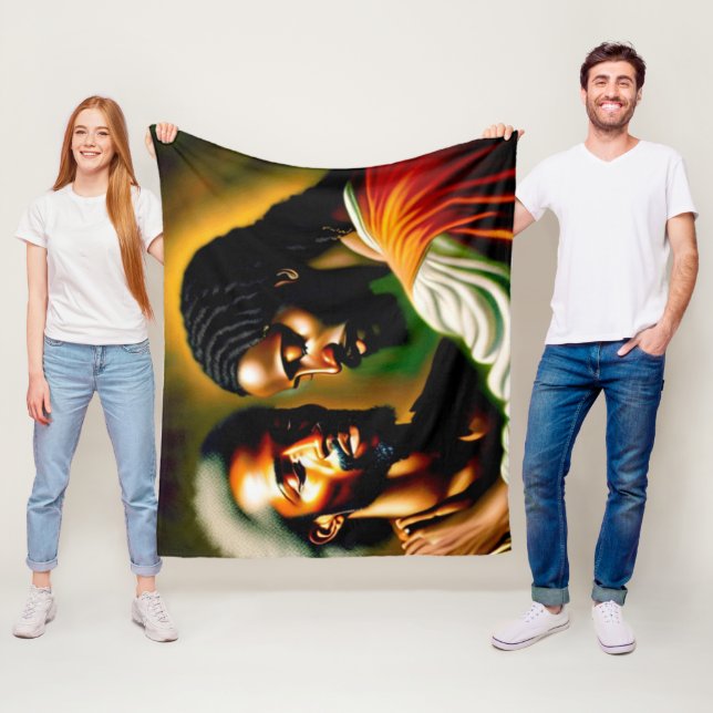 Jesus Heals a Blind Man II Fleece Blanket (In Situ)