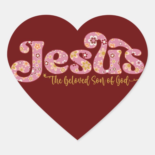 Jesus Heart Sticker (Front)